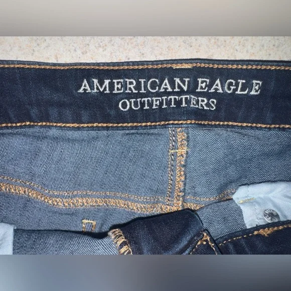 American Eagle Denim Skirt Size 16 Frayed Hem - Picture 5 of 6